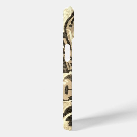 Urban Graffiti Art Beige Case-Mate iPhone Case (Achterkant / Rechts)