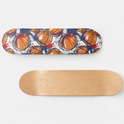 Urban Graffiti Basketbal Skateboard (Horizontaal)