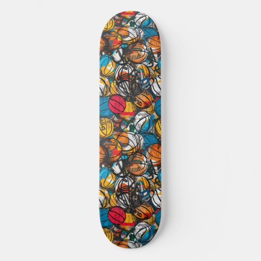 Urban Graffiti Basketbal Skateboard (Voorkant)
