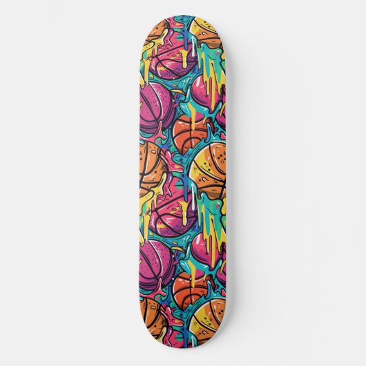 Urban Graffiti Basketbal Skateboard (Voorkant)