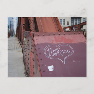 Urban graffiti bedankt je briefkaart