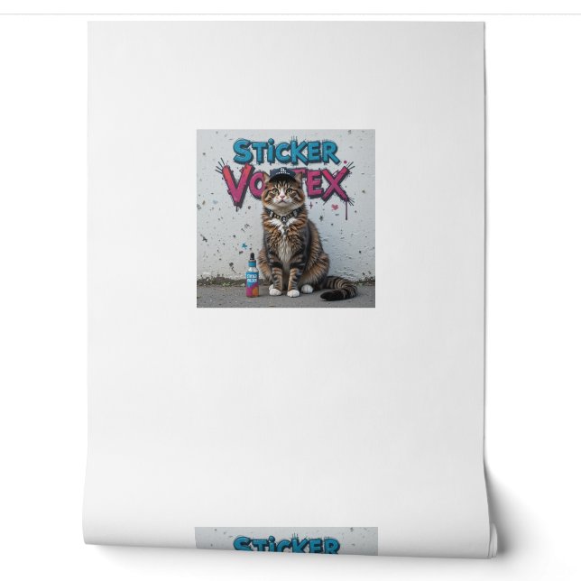 Urban Graffiti Cool Cat Street Style Wall Art Behang (Afrollen)