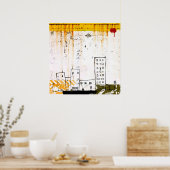 urban graffiti decay poster (Keuken)