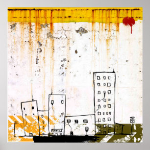 urban graffiti decay poster