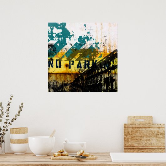 urban graffiti decay poster (Keuken)