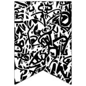 Urban Graffiti Green Black Happy Birthday Vlaggetjes (Eerste vlag)