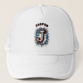 Urban Graffiti Monogram "J"  Trucker Pet (Voorkant)