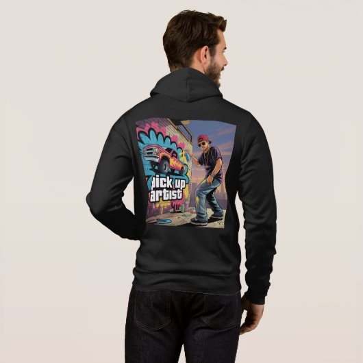 Urban Graffiti & Pickup Artiest Hoodie (Achterkant volledig)