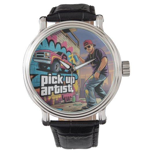 Urban Graffiti & Pickup Artiest Horloge (Voorkant)