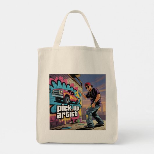 Urban Graffiti & Pickup Artiest Tote Bag (Achterkant)