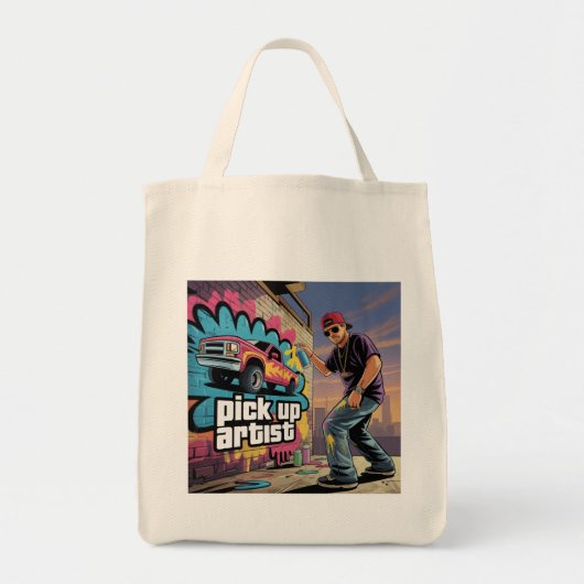 Urban Graffiti & Pickup Artiest Tote Bag (Voorkant)