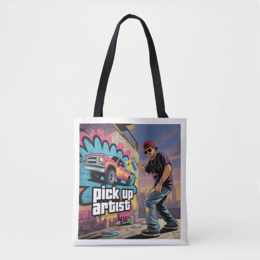Urban Graffiti & Pickup Artiest Tote Bag (Voorkant)