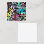 Urban Graffiti Planner Vierkante Visitekaartje (Voorkant / Achterkant)