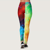 Urban Graffiti Rainbow Colorful Abstract Leggings (Achterkant)