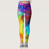 Urban Graffiti Rainbow Colorful Abstract Leggings (Voorkant)