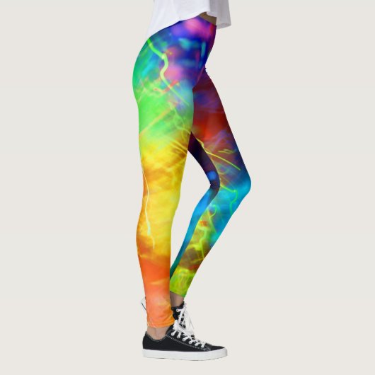 Urban Graffiti Rainbow Colorful Abstract Leggings (Rechts)