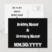 Urban Graffiti Save the Date Briefkaart (Voorkant / Achterkant)