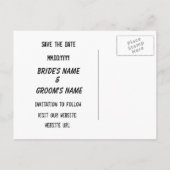 Urban Graffiti Save the Date Briefkaart (Achterkant)