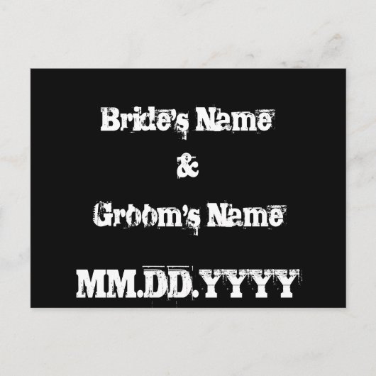 Urban Graffiti Save the Date Briefkaart (Voorkant)