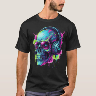 Urban Graffiti Skull DJ T-shirt