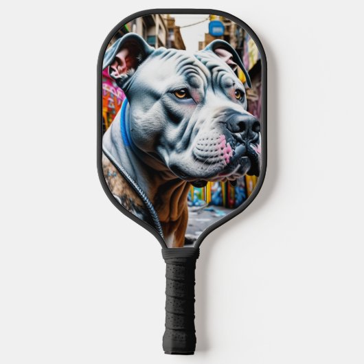 Urban Graffiti Street Art City Pitbull Lover Pickleball Paddle (Achterkant)