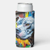 Urban Graffiti Street Art City Pitbull Lover Seltzer Blikjeskoeler (Seltzer Voorkant)