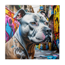 Urban Graffiti Street Art City Pitbull Lover