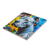 Urban Graffiti Street Art City Pitbull Lover Tegeltje (Zijkant)