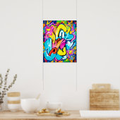 Urban Graffiti Street Art: Cool and Funky Design Poster (Keuken)