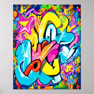Urban Graffiti Street Art: Cool and Funky Design Poster