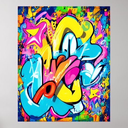 Urban Graffiti Street Art: Cool and Funky Design Poster (Voorkant)