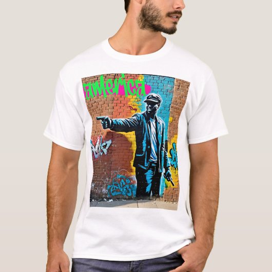 Urban Graffiti Street Art Cool Graphic T-shirt (Voorkant)