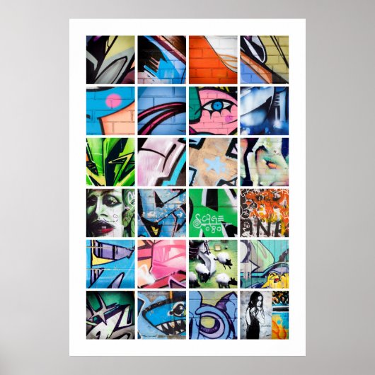 Urban Graffiti / Street Art Large Poster (Voorkant)