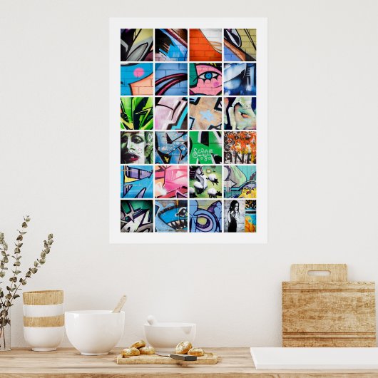 Urban Graffiti / Street Art Large Poster (Keuken)