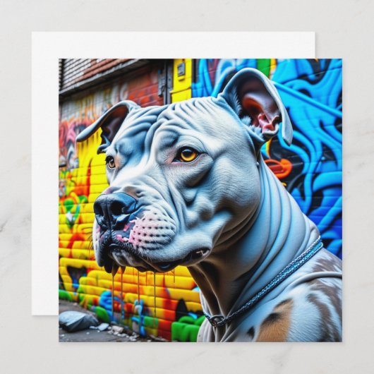 Urban Graffiti Street Art Pitbull (Voorkant / Achterkant)
