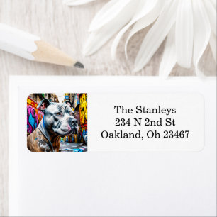 Urban Graffiti Street Art Pitbull Etiket