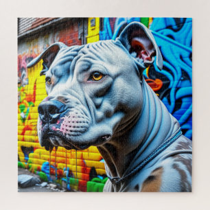 Urban Graffiti Street Art Pitbull Legpuzzel