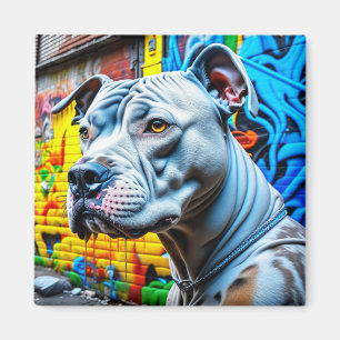 Urban Graffiti Street Art Pitbull Magneet