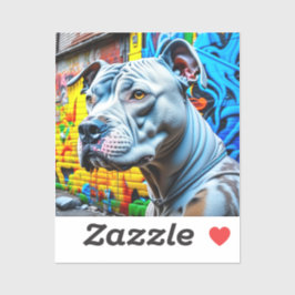Urban Graffiti Street Art Pitbull Sticker