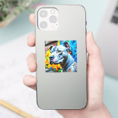 Urban Graffiti Street Art Pitbull Sticker (Telefoon)
