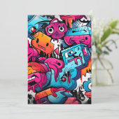 Urban Graffiti Street Art Splash Aankondiging (Staand voorkant)