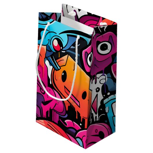 Urban Graffiti Street Art Splash Klein Cadeauzakje (Achterkant Gekanteld)