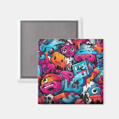 Urban Graffiti Street Art Splash Magneet (Voorkant / Achterkant)