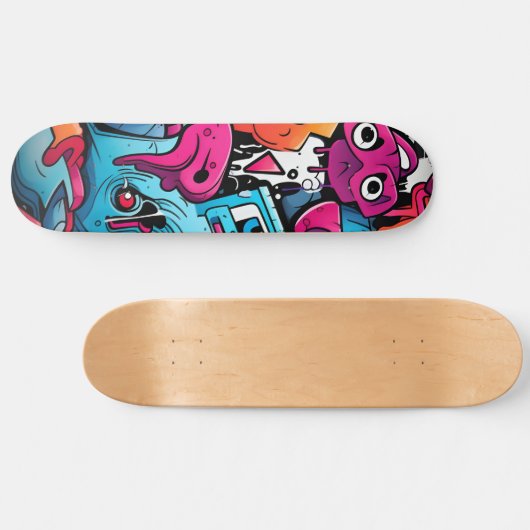 Urban Graffiti Street Art Splash Persoonlijk Skateboard (Horizontaal)
