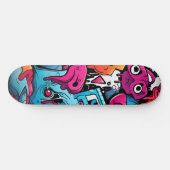 Urban Graffiti Street Art Splash Persoonlijk Skateboard (Horizontaal)