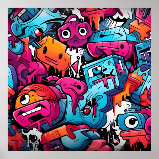Urban Graffiti Street Art Splash Poster (Voorkant)