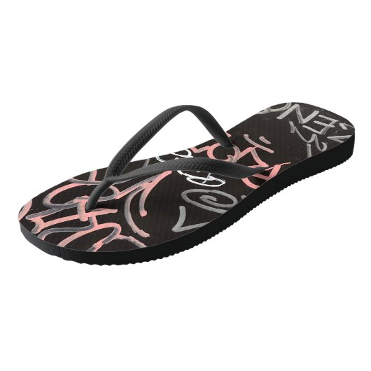 Urban Graffiti Style Teenslippers (Schuin)