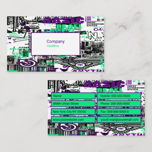 Urban Graffiti Visitekaartje (Voorkant / Achterkant)