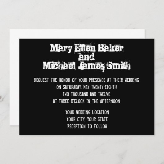 Urban Graffiti Weddenschap Kaart (Voorkant / Achterkant)