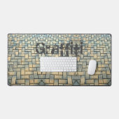 Urban Gray and Yellow Brick Bureaumat (Keyboard & Muis)
